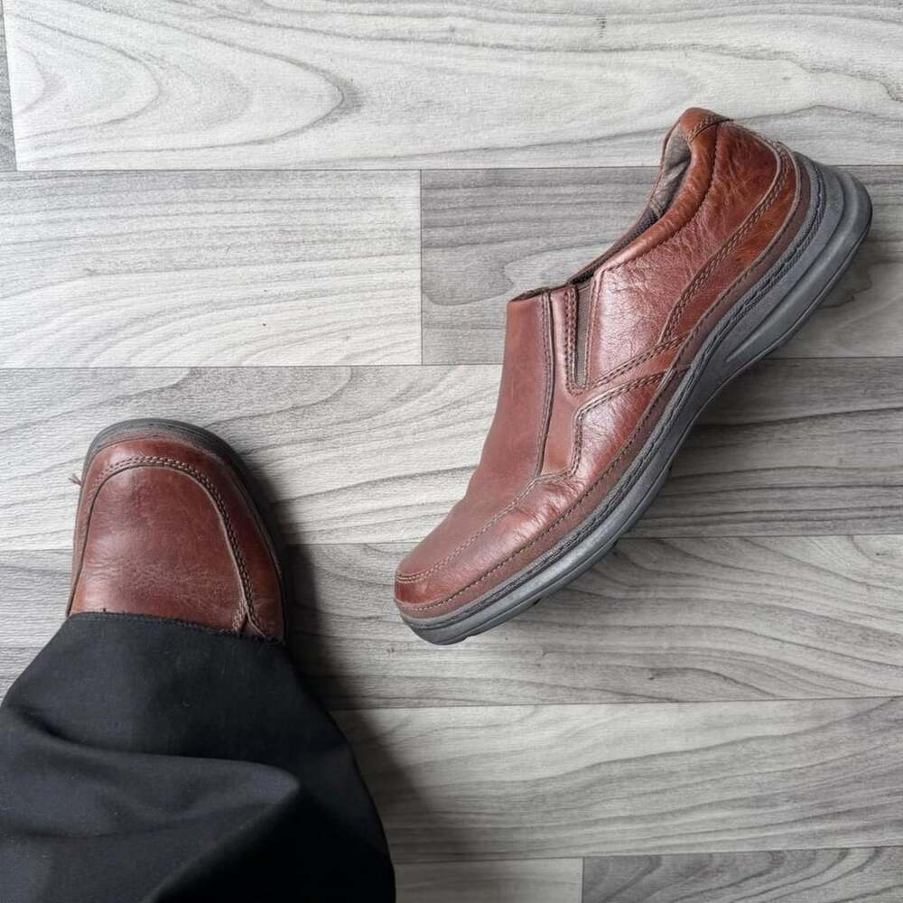 Nunn Bush Slip-On Loafers Size 10M Brown Leather Comfort Gel